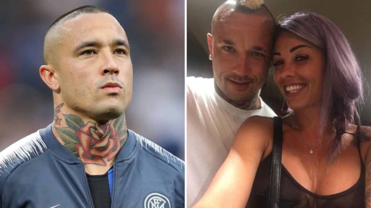 Le Belge Radja Nainggolan, et son épouse Claudia.
