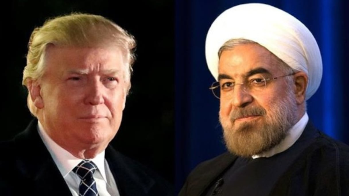 Donald Trump et Hassan Rohani.
