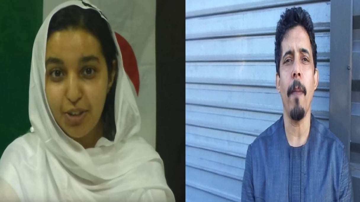 Bachir Oubi Bouchraya, "représentant du polisario à Paris", et sa jeune dulcinée, Aziza Hameida, prétendue présidente de la "ligue des jeunes sahraouis". 
