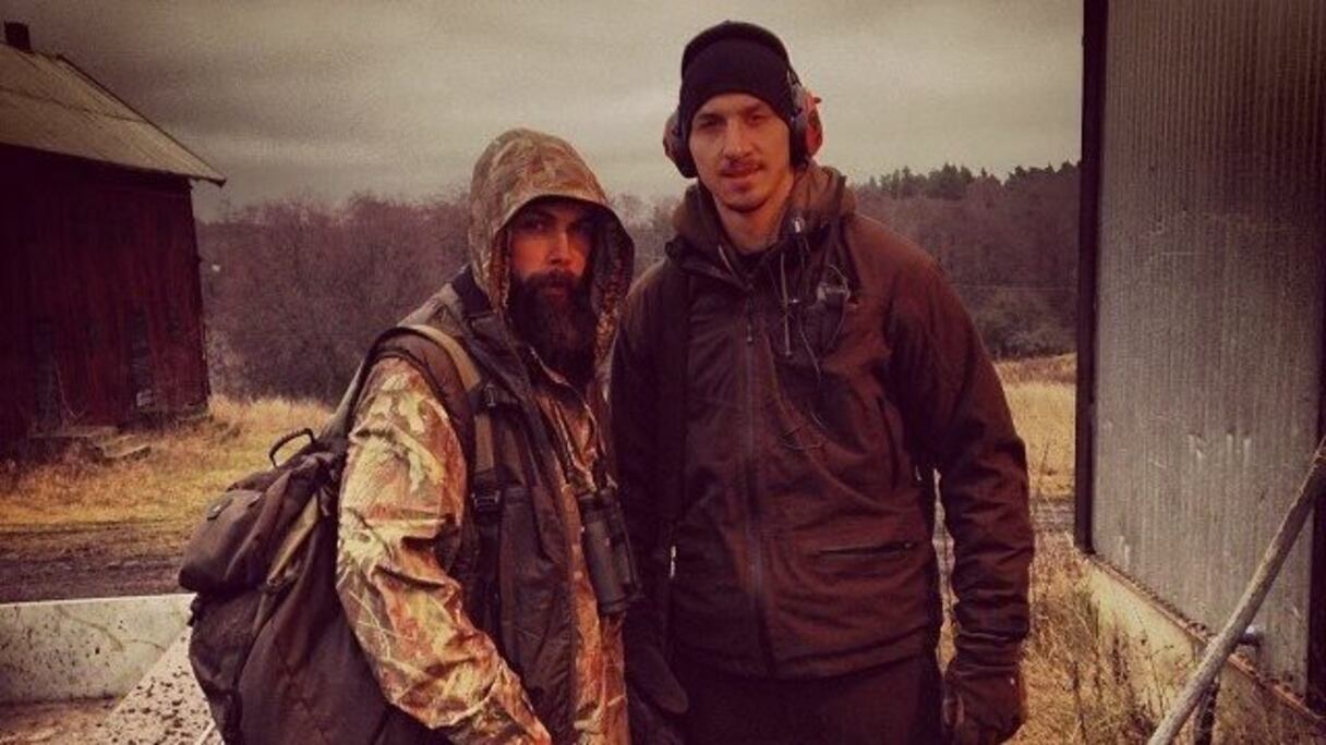 Zlatan et son ami Alexander Ostlund loin des terrains de football.
