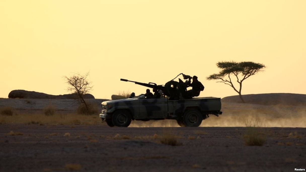 Des soldats du Polisario à Bir Lahlou.
