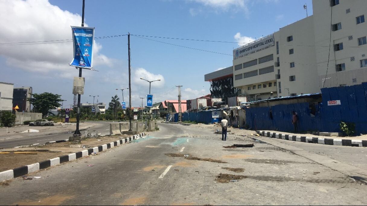 Avenue Admiralty près du péage de Lekki, une zone commerciale de la classe moyenne nigériane.
