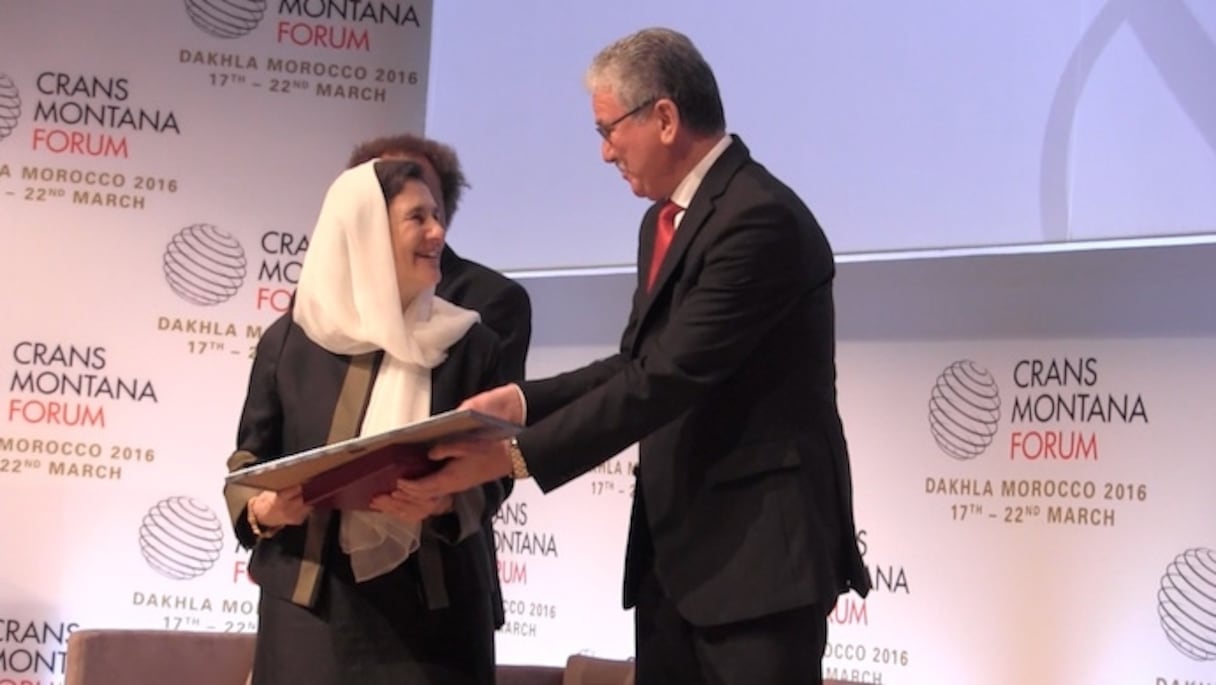 La première dame d'Afghanistan avec Houcine El Ouardi, minitre de la Santé.
