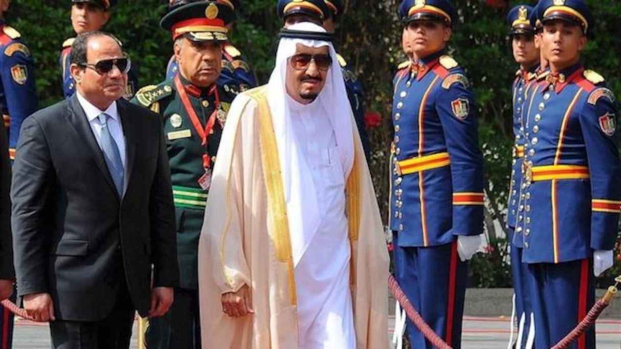 Le président égyptien Abdel Fattah Al Sissi et le roi Salmane d'Arabie saoudite.
