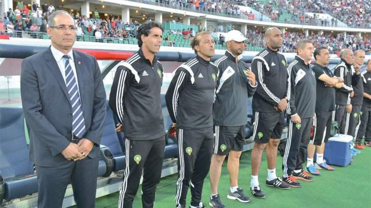 Le staff technique national avec Zaki, Chiba, Hadji et Fouhami.
