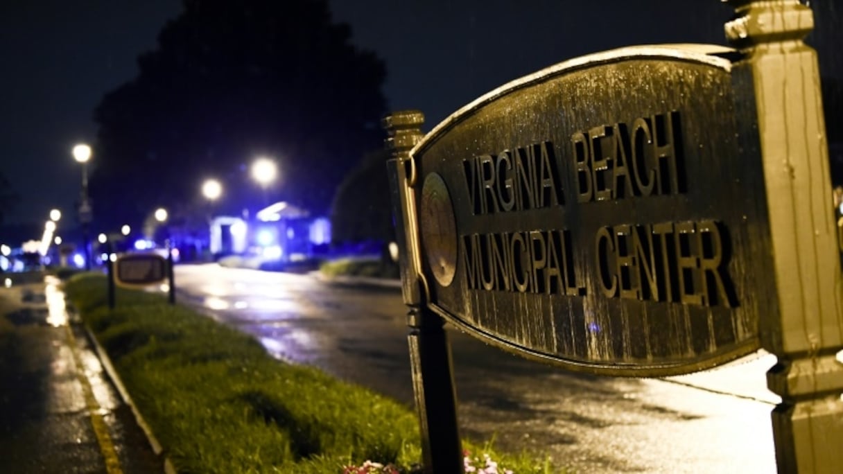 Le bâtiment municipal dans lequel a eu lieu une fusillade à Virginia Beach, en Virginie, le 31 mai 2019.
