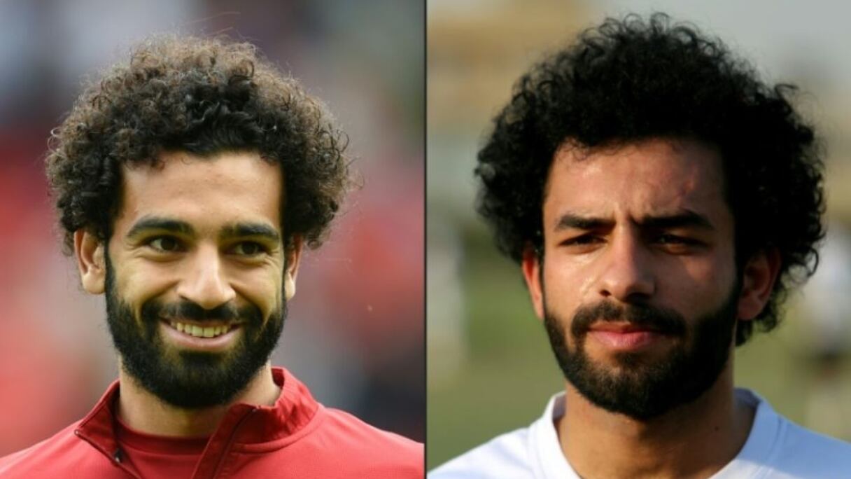 Le joueur égyptien Mohamed Salah et le joueur irakien Hussein Ali.
