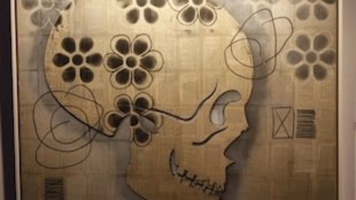 Une très belle oeuvre de Mustapha Romli, exposée au Dofitel Casablanca Tour blanche. 
