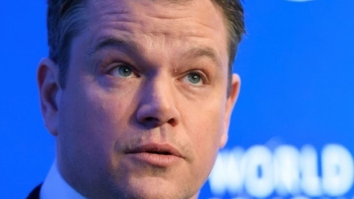 Matt Damon à Davos, le 18 janvier 2017. 
