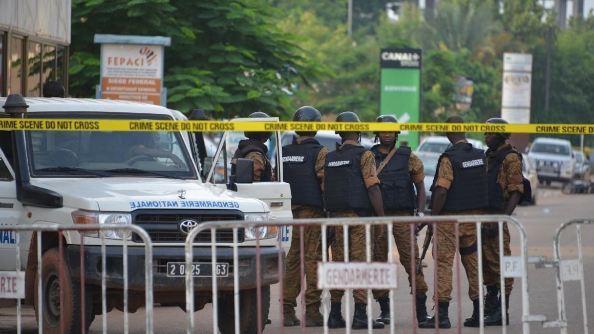 Une patrouille de police à Ouagadougou le 14 août 2017.
