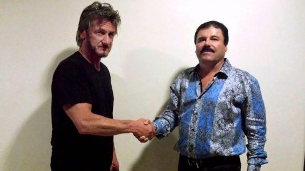 L’acteur américain Sean Penn et le baron de la drogue Joaquin "El Chapo" Guzman.
