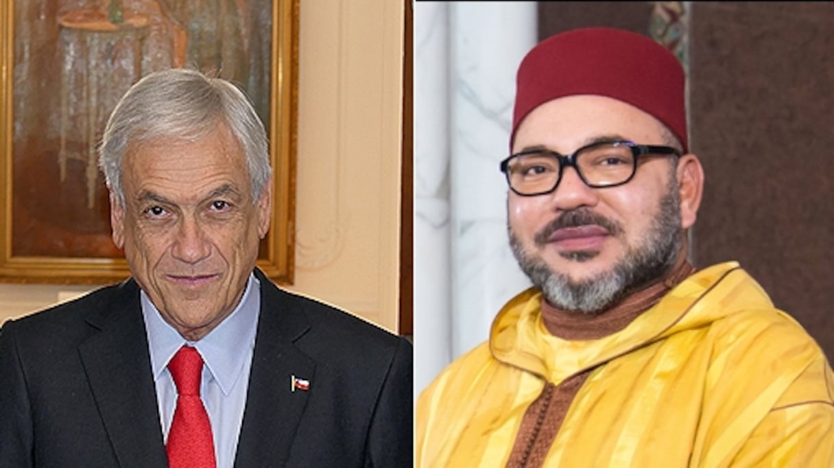 Le roi Mohammed VI et le président chilien Sebastián Piñera.
