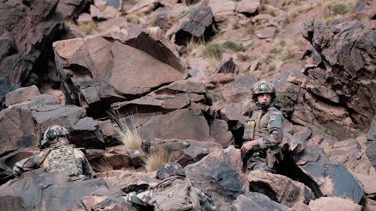 Lors de l'exercice interallié entre les FAR et le 13e Bataillon de chasseurs alpins.
