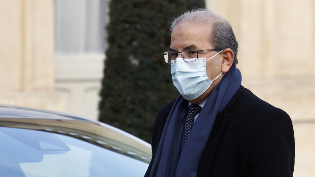 Mohammed Moussaoui, président du Conseil français du culte musulman (CFCM), arrive pour une rencontre entre le président français et des représentants du CFCM, le 18 janvier 2021 à Paris.
