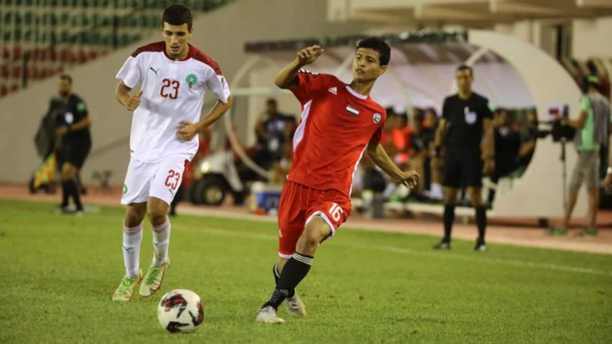 Une phase de la demi-finale Maroc-Yémen en Coupe arabe U17, lundi 5 septembre 2022.
