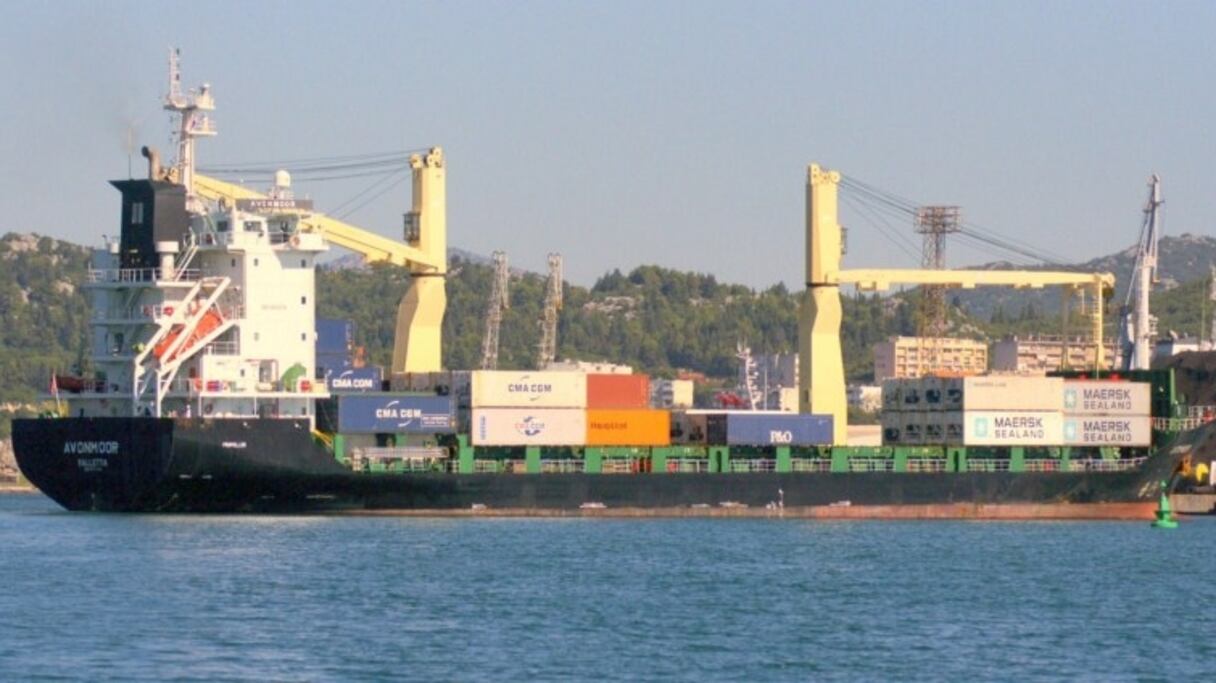 Le porte-conteneurs «M/V Avonmoor».