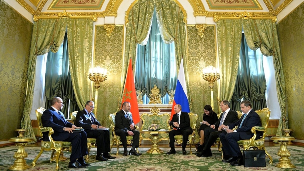 Discussions conviviales et très franches entre le roi Mohammed VI et le président de la Fédération de la Russie, Vladimir Poutine.
