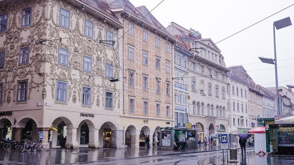 Ville de Graz, en Autriche.
