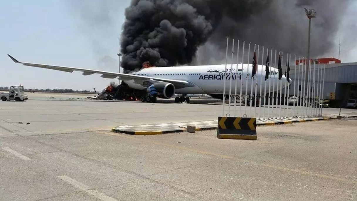 L'aéroport international de Tripoli, récupéré par les troupes du gouvernement d'entente nationale. 
