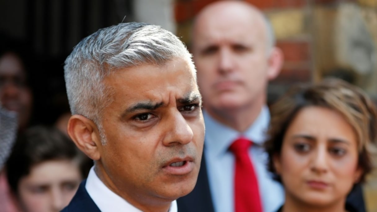 Le maire de Londres Sadiq Khan, le 18 juin 2017 dans la capitale britannique.
