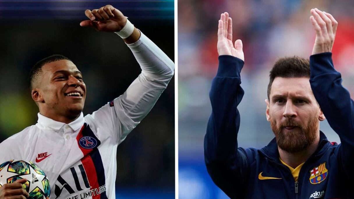 Kylian  Mbappé et Lionel Messi.
