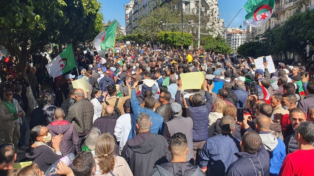 Alger était noire de monde ce 12 mars 2021 à l'occasion du 108e vendredi du Hirak.
