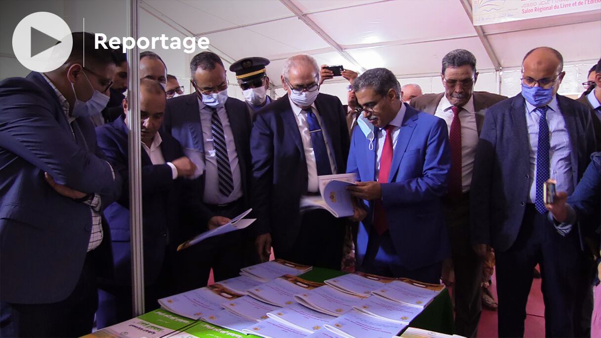 Ouverture de la 11e édition du Salon régional du livre et de l'édition de Dakhla-Oued Eddahab, jeudi 25 novembre 2021, à Dakhla.
