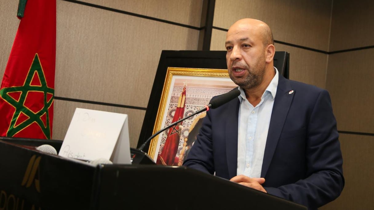 Le président de l'ANME, Driss Chahtane, lors de l'assemblée générale ordinaire de l'association tenue jeudi 22 septembre 2022, à Casablanca,
