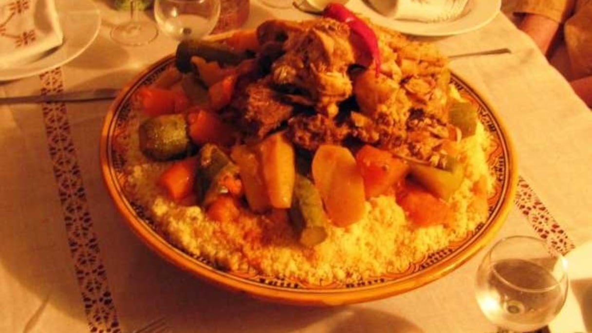 Un couscous marocain, moment de partage à Londres. 
