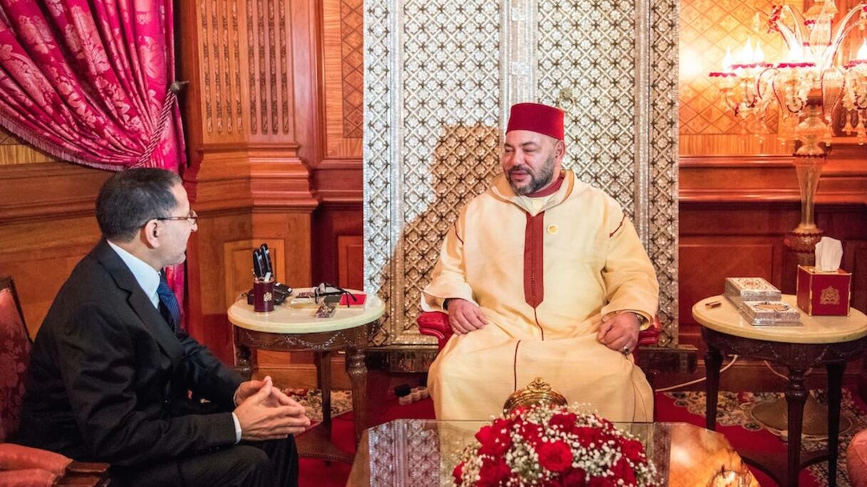 Saâd-Eddine El Othmani lors de l'audience accordée par le souverain vendredi 17 mars au Palais royal de Casablanca.
