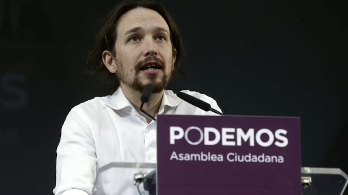 Pablo Iglesias, chef de file du parti espagnol émergent, "Podemos" 
