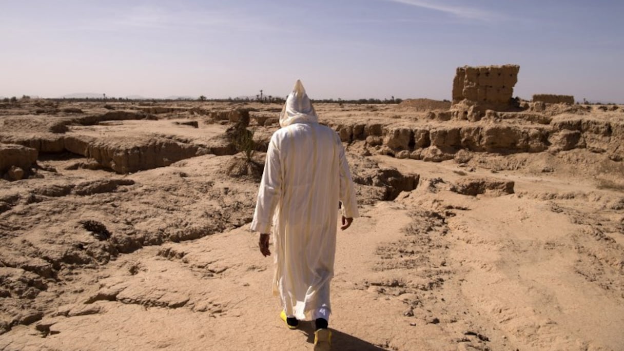 Des terres asséchées au Maroc.
