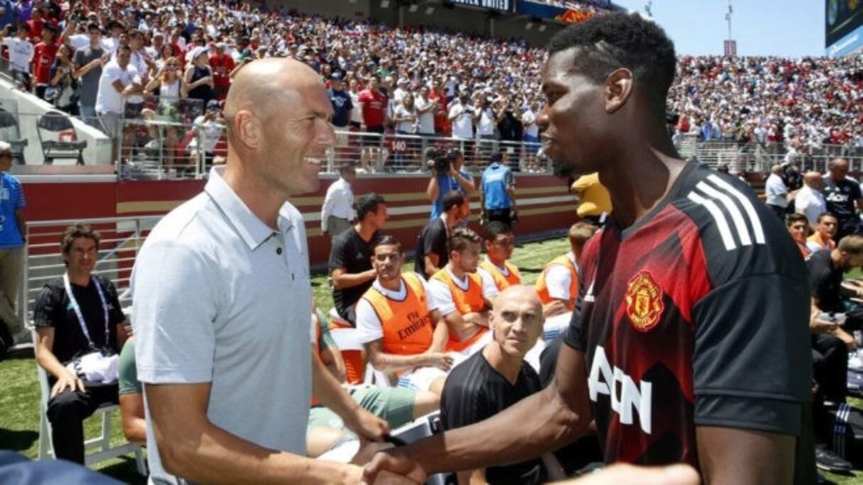 Zinedine Zidane et Paul Pogba.
