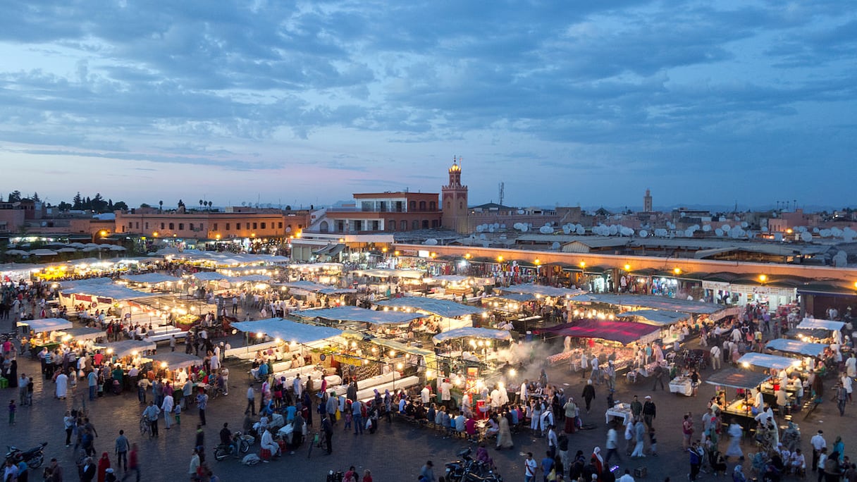 La place Jemaâ el-Fna, à Marrakech. 
