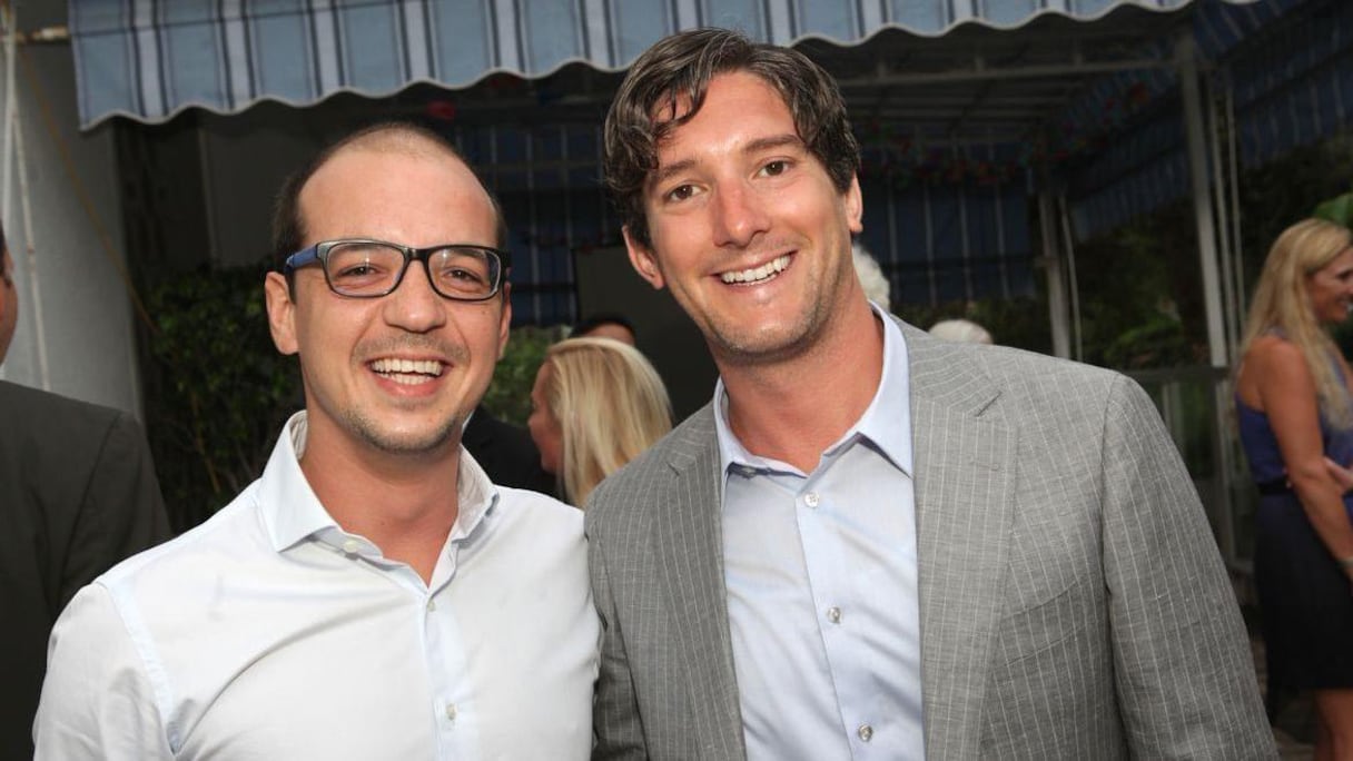 Younes Lazrak et Andy Halus grand sourire devant les objectifs. 
