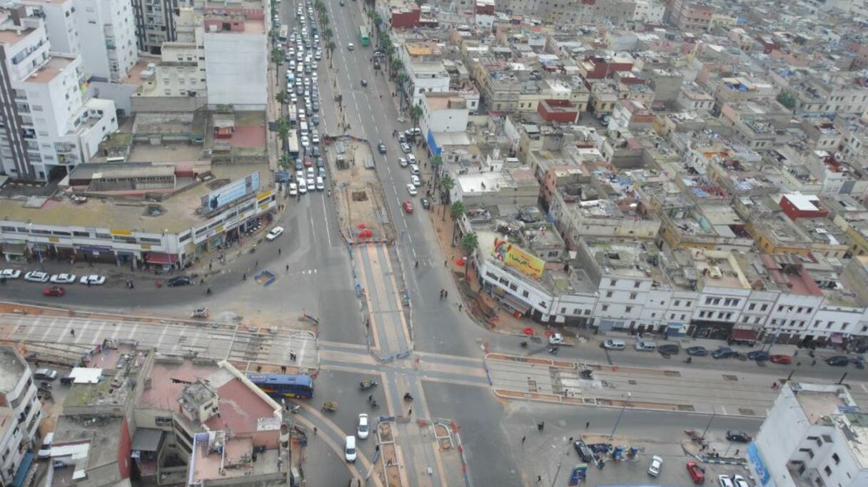 Vue du boulevard Mohammed VI à Casablanca.
