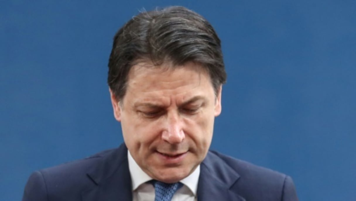 Le Premier ministre italien Giuseppe Conte à Bruxelles, le 21 février 2020.
