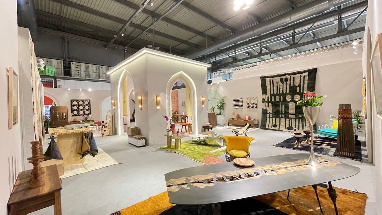 Le pavillon du Maroc au Salone del Mobile 2023 à Milan, dont le design, la scénographie et le commissariat ont été confiés au designer Hicham Lahlou.