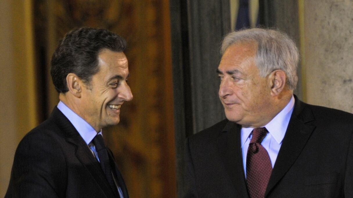 Nicolas Sarkozy et Dominique Strauss-Kahn. 
