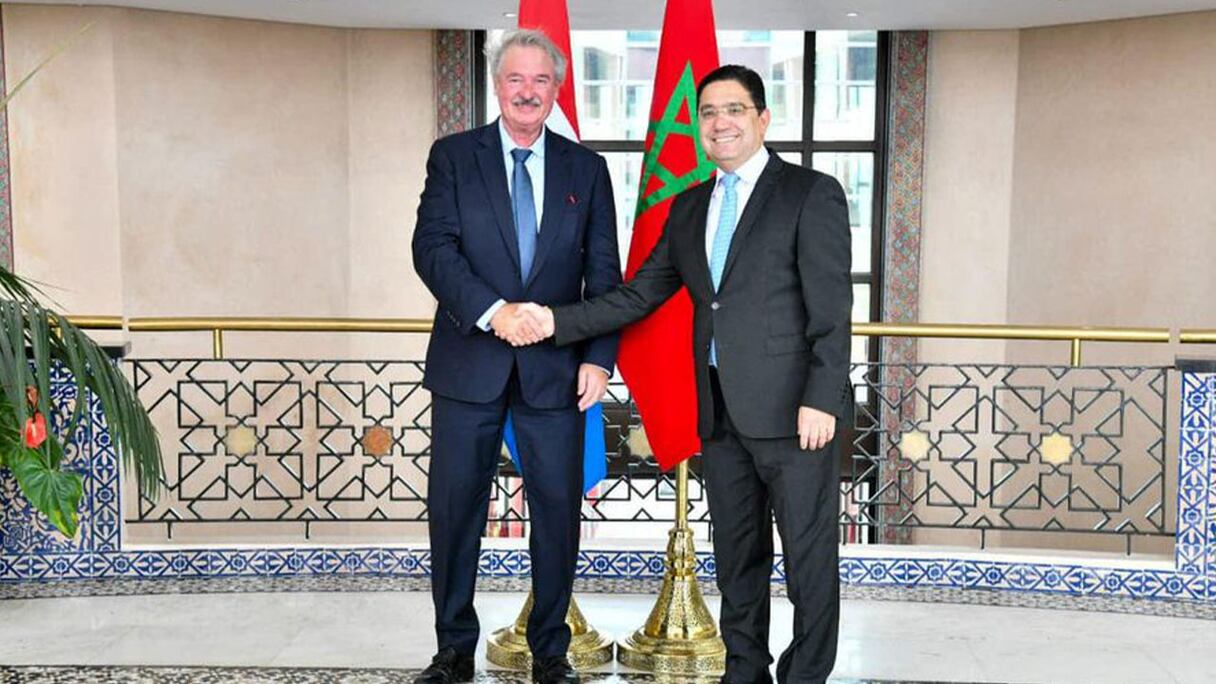 Nasser Bourita et son homologue luxembourgeois, Jean Asselborn, lors d’un point de presse conjoint, mardi 4 octobre 2022 à Rabat.
