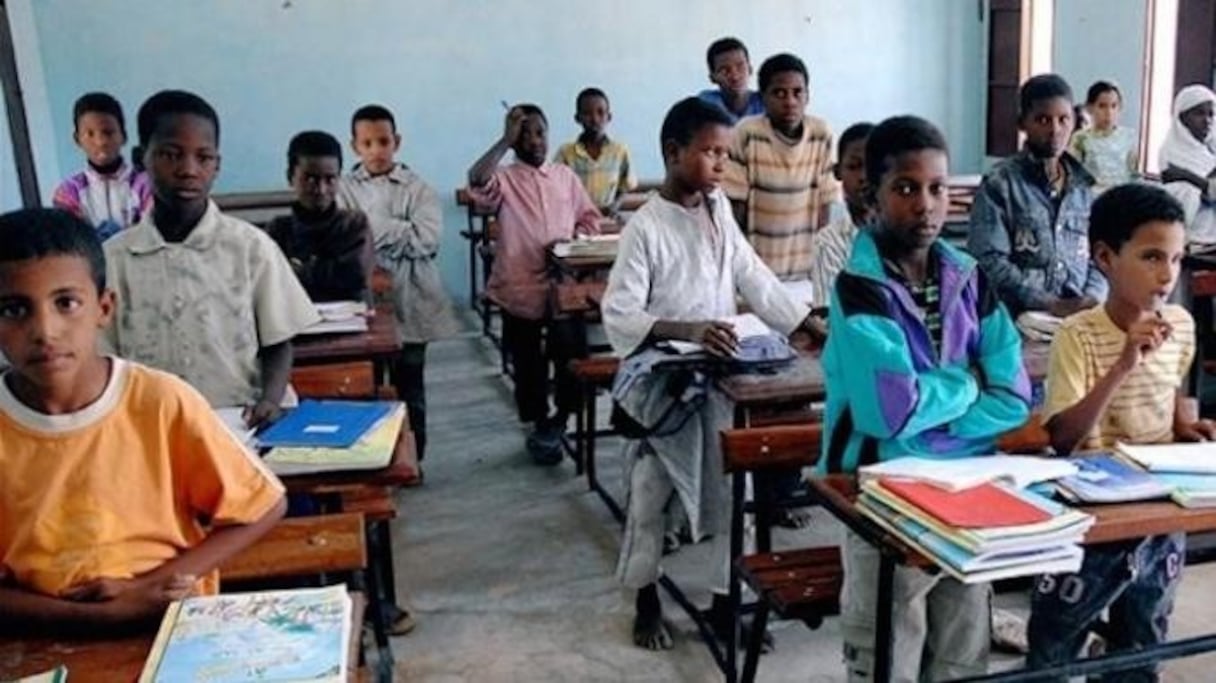 Une classe de primaire en Mauritanie. 
