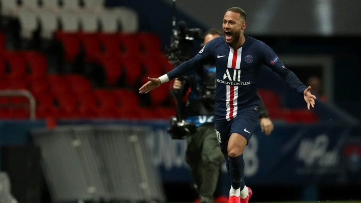 L'attaquant brésilien du Paris-SG, Neymar, buteur lors du 8e de finale retour de la Ligue des champions face à Dortmund, au Parc des Princes, le 11 mars 2020
