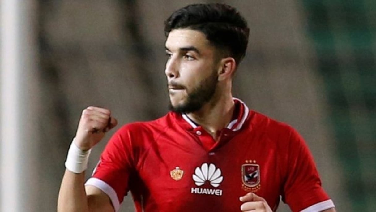 Walid Azaro, attaquant marocain d'Al Ahly du Caire.
