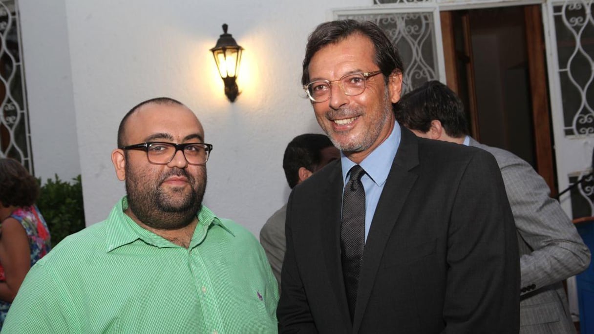 Don Bigg et Hassan Sefrioui de la galerie shart à Casablanca. 
