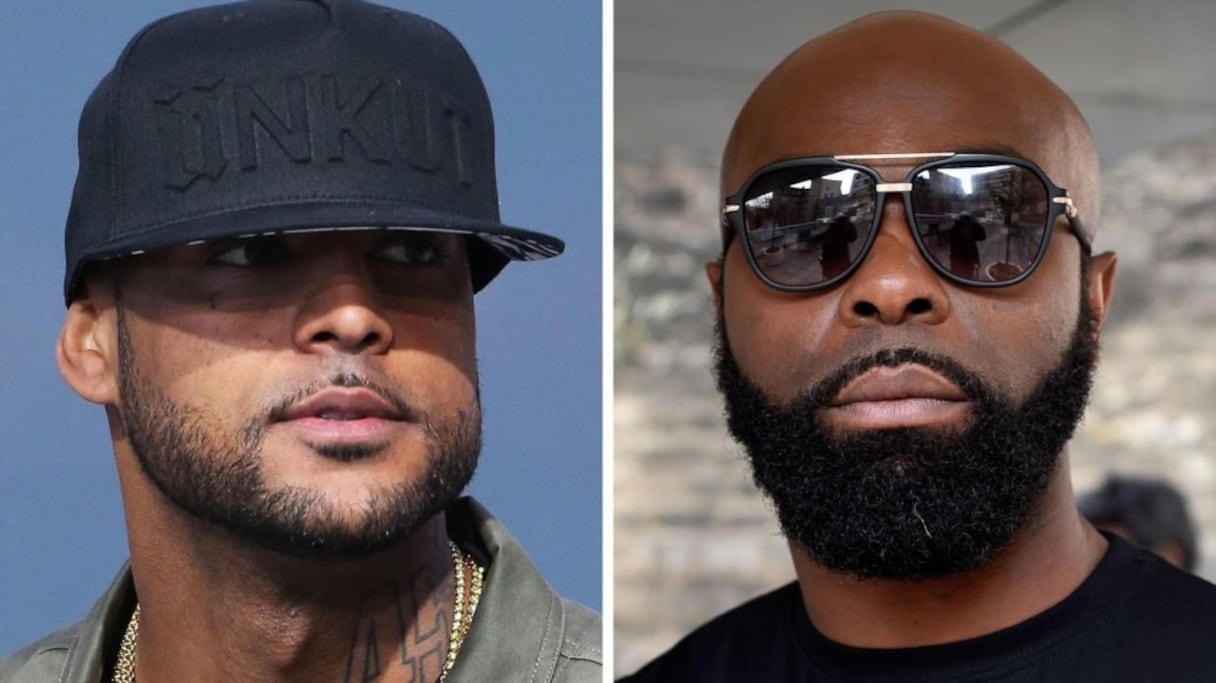 Les deux stars du Rap français, Booba (à gauche) et Kaaris
