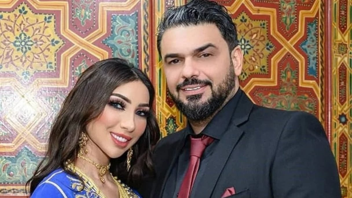 La chanteuse marocaine Dounia Batma et son ex-époux Mohamed Al Turk. 
