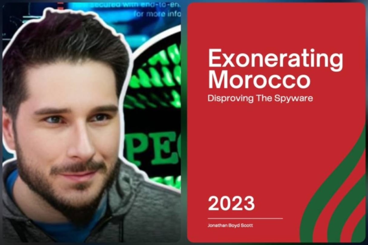 Jonathan Scott, auteur américain du rapport "Exonerating Morocco. Disproving the Spyware", publié le 18 février 2023.