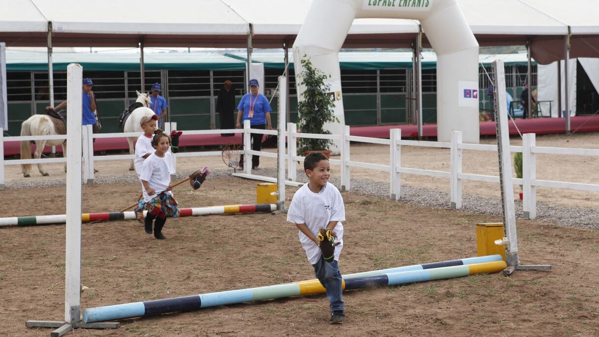 Des petits champions en herbe, bientôt prêts à s'attaquer au saut d'obstacle. 
