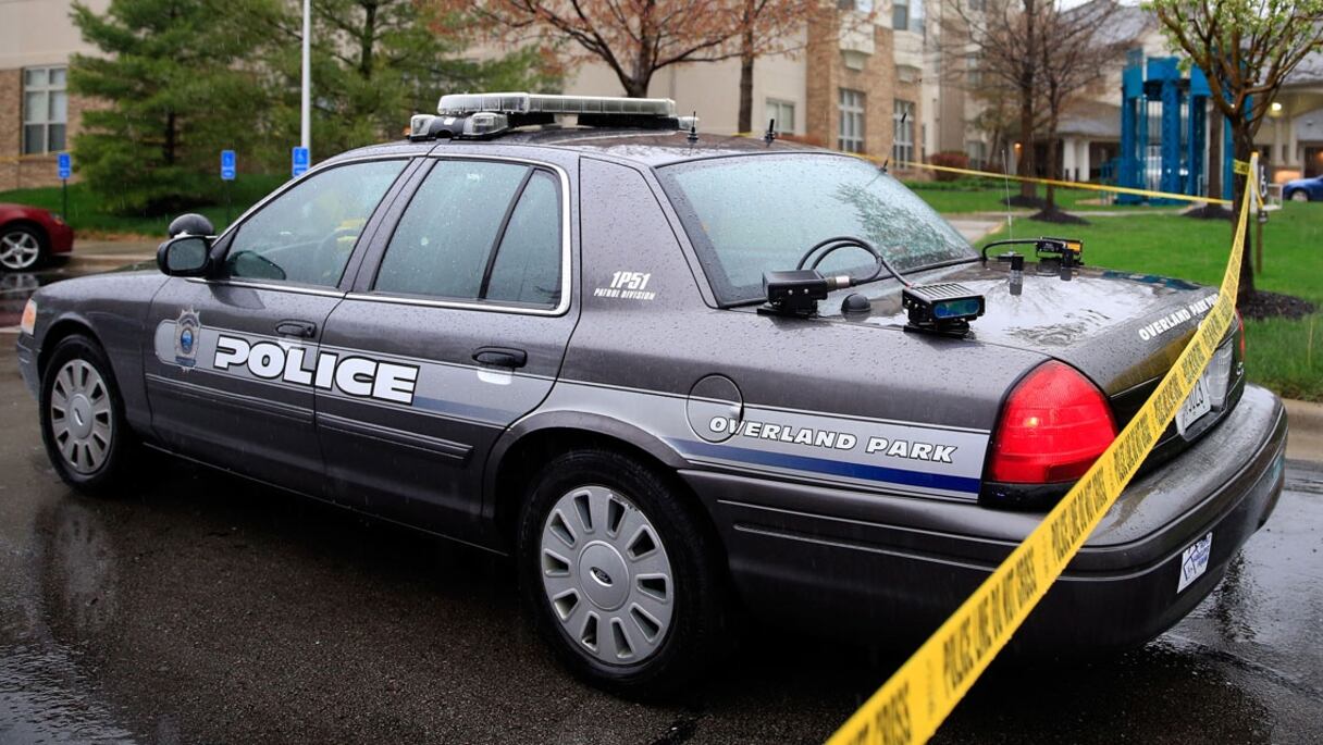 Une voiture de police dans le Kansas.
