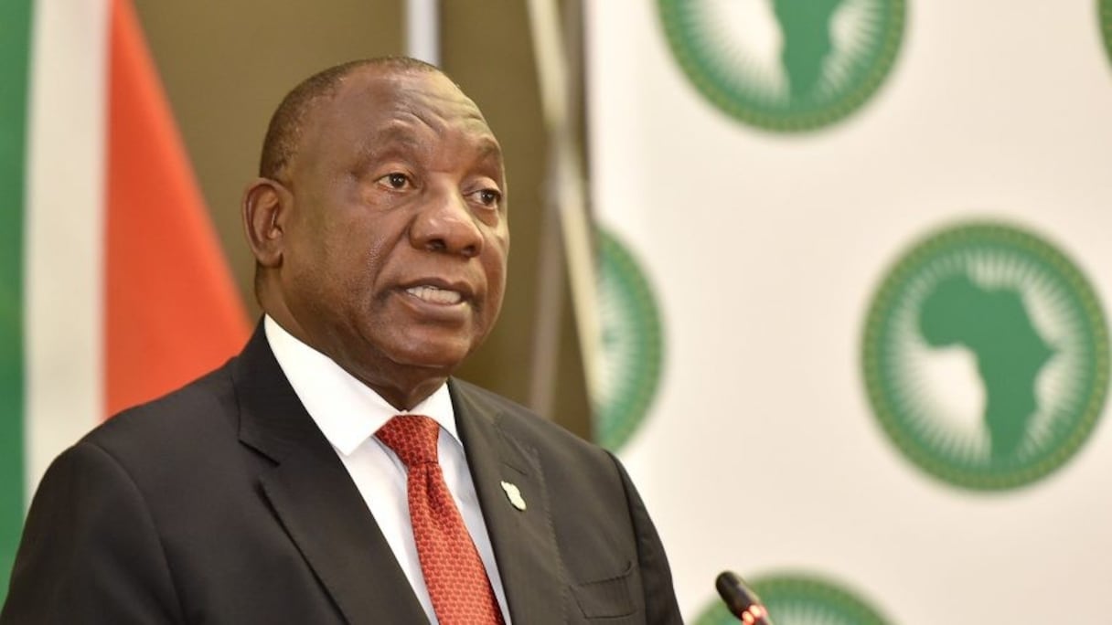 Cyril Ramaphosa, président de la République d'Afrique du Sud. 
